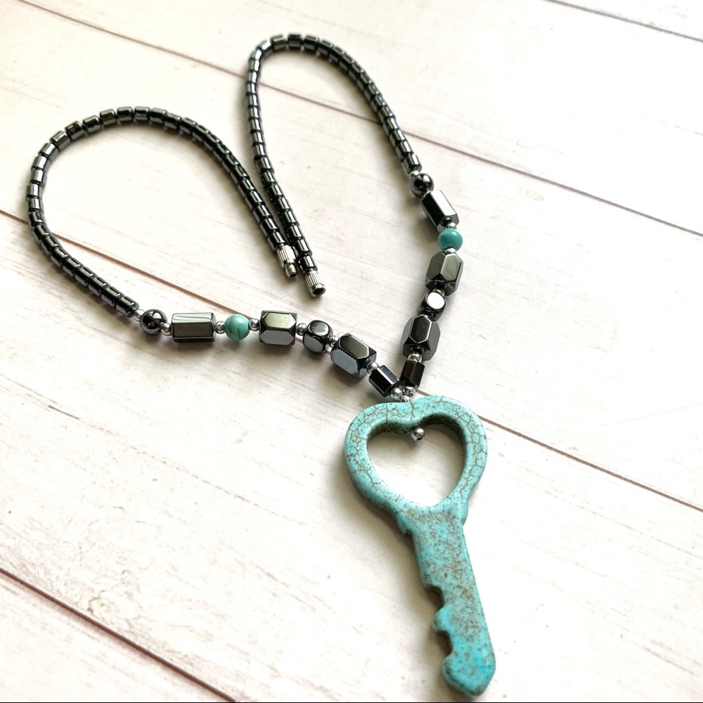 Beautiful turquoise  colored necklace